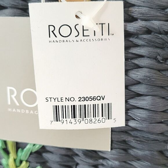 Rosetti Black Woven Floral Embroidered Shoulder Purse - Picture 7 of 7